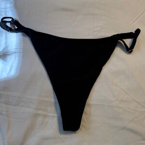 Black Bikini Bottom- adjustable thong